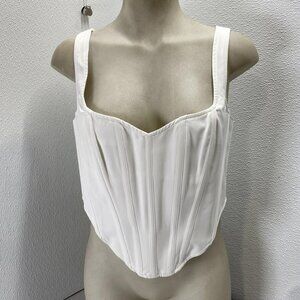 Bardot Women’s Fitted Corset Bustier Top – Orchid White – Size 8